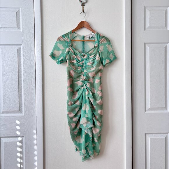 Beguile By Byron Lars Ginkgo Ruched Sheath Dress - Picture 2 of 8